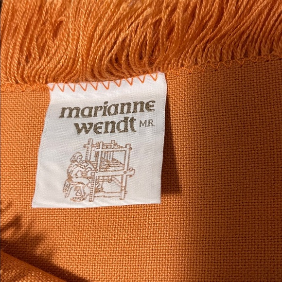 Vintage Square Tablecloth Rust - Picture 3 of 4